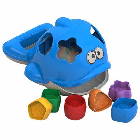 Игра - сортер дидактическая "Дельфин", пластиковая, 6 формочек, НОРДПЛАСТ, 791