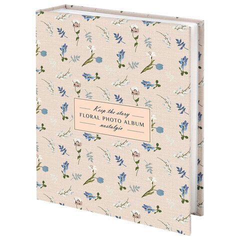 Фотоальбом BRAUBERG "Vintage flowers" на 200 фото 10х15 см, твердая обложка, 391428