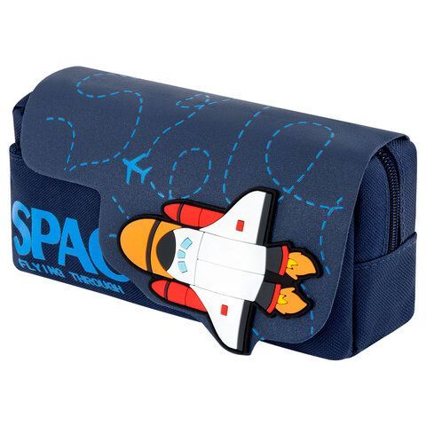Пенал ЮНЛАНДИЯ ЮНИОР, 2 отделения, Space rocket, 21х10х7 см, 273820