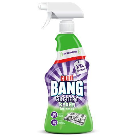 картинка Средство для чистки плит, духовок 750 мл, CILLIT BANG "Антижир + Сияние", распылитель, 24203 от магазина