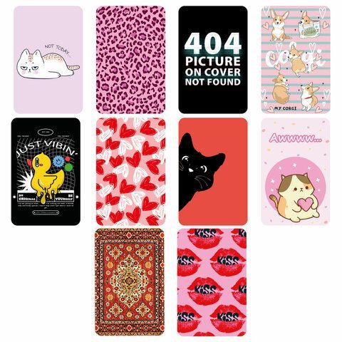 Обложка-карман для карт и пропусков "Cool Mix 2", 100*65 мм, 10 дизайнов ассорти, ПВХ, STAFF, 238858