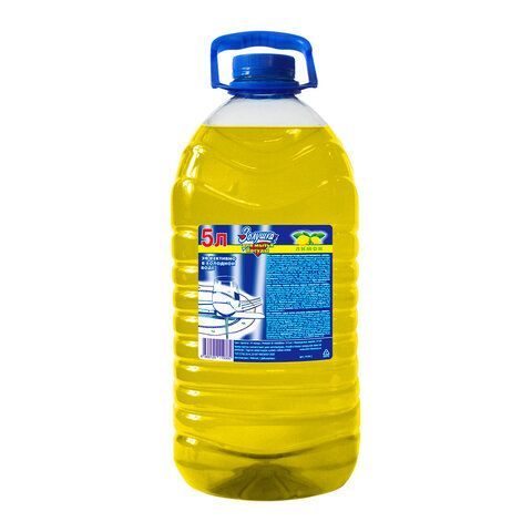 Средство для мытья посуды 5 л, ЗОЛУШКА "Лимон", ПЭТ, 10377 