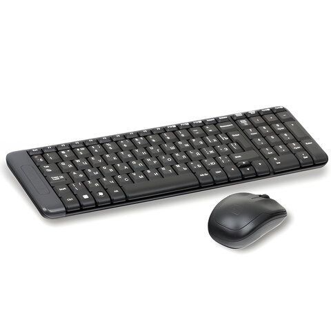 Набор беспроводной LOGITECH Wireless Desktop MK220, клавиатура, мышь 2 кнопки + 1 колесо-кнопка, черный, 920-003236