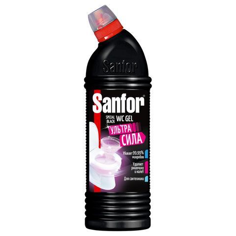 Чистящее средство 750 г, SANFOR WC gel (Санфор гель) "Special Black", 1896 