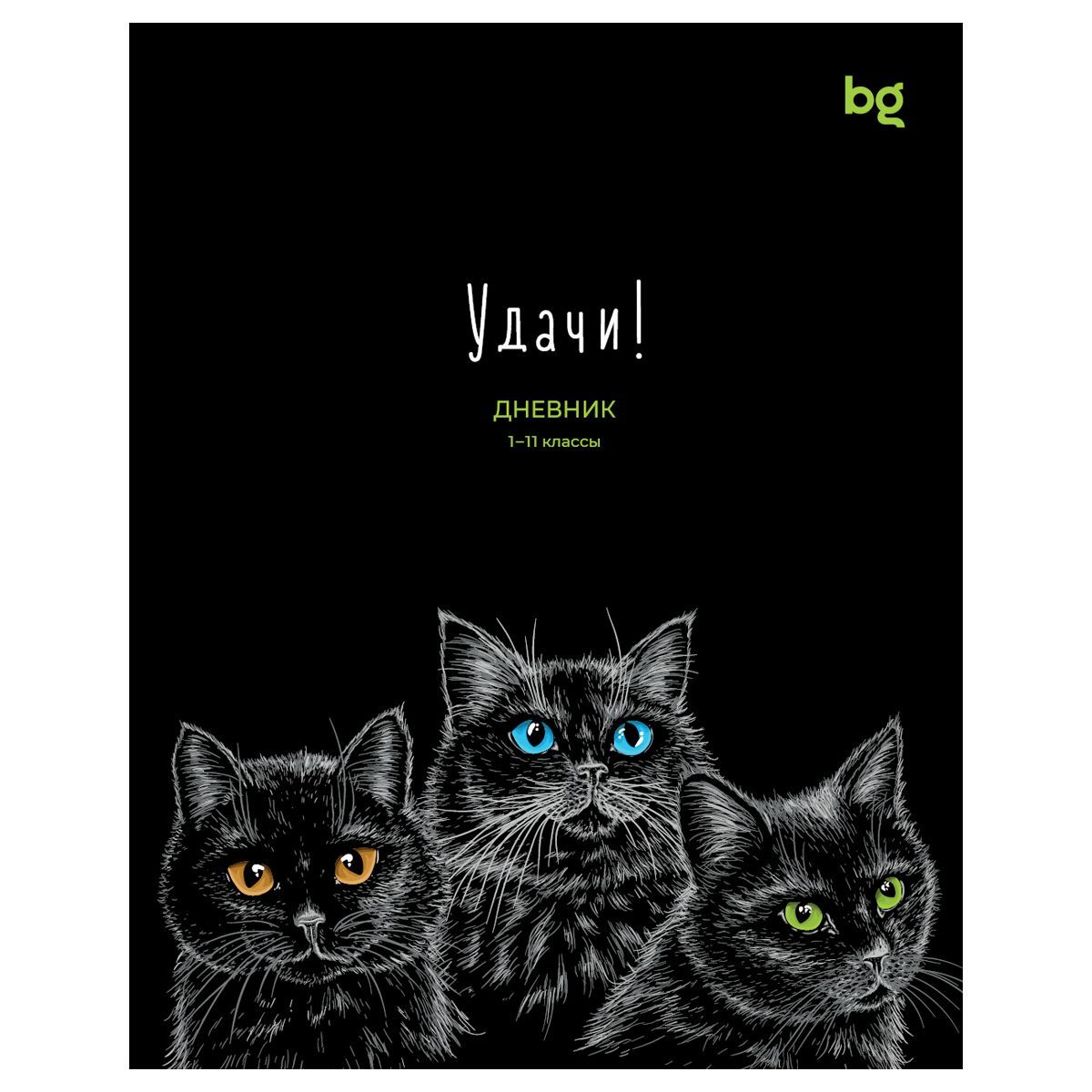 Дневник 1-11 кл. 40л. на скобе BG "Удачи!"