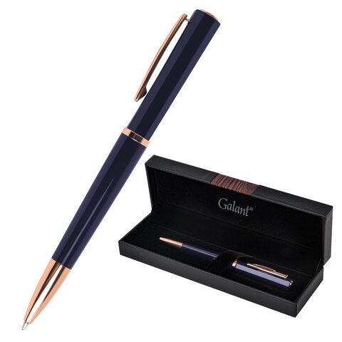 Ручка подарочная шариковая GALANT SPEER, корпус темно-синий, детали золото, узел 0,7 мм, линия письма 0,5 мм, синяя,144169