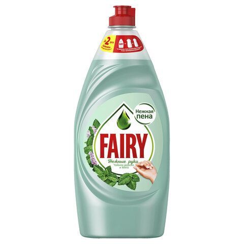 Средство для мытья посуды, 900 мл, FAIRY (Фейри) Нежные руки "Чайное дерево и мята" 