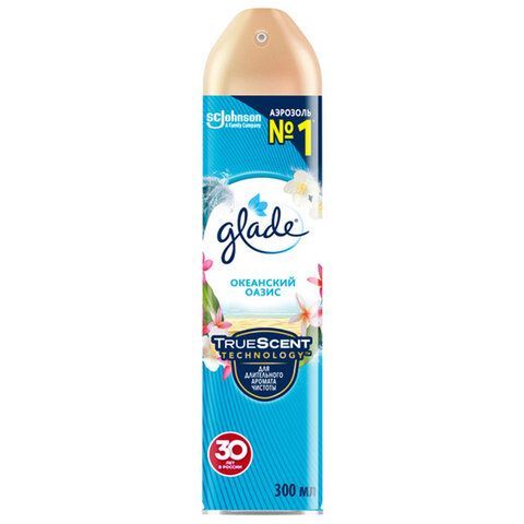 Освежитель воздуха аэрозольный 300 мл, GLADE "Океанский оазис" 