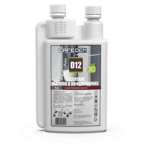 картинка Средство от накипи для кофемашин CAFEDEM D12 ЭКО, жидкость, 1000 мл, 30944, CD-D12-F3-L1 от магазина