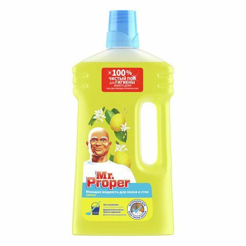 Средство для мытья пола и стен 1 л, MR. PROPER (Мистер Пропер) "Лимон", 1008196 