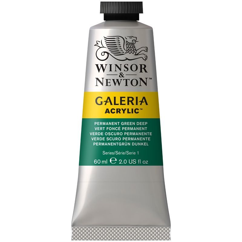 Краска акриловая художественная Winsor&Newton "Galeria", 60мл, туба, перманентный насыщенно-зеленый Краска акриловая художественная Winsor&Newton "Galeria", 60мл, туба, перманентный насыщенно-зеленый