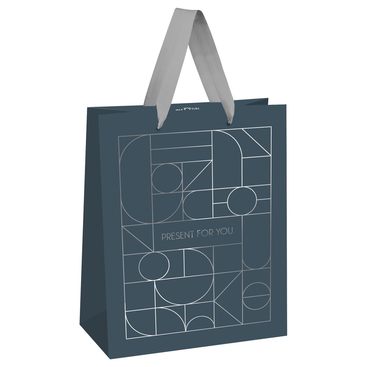 Пакет подарочный 26*32*12см MESHU "Strict lines", фольга, матовая ламинация