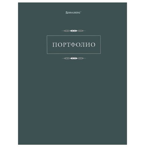 Папка-портфолио универсальная, 4 кольца, 20 файлов, 7БЦ матовая, BRAUBERG "Classic", 117554