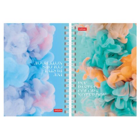 Блокнот МАЛЫЙ ФОРМАТ А6, 80 л., гребень, твердый картон, клетка 2 цв., HATBER, "Нежный флёр", 082839, 80ЗКтд6В1гр_300