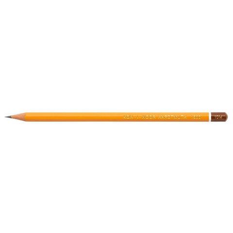 Карандаш чернографитный KOH-I-NOOR "1500", 1 шт., 10H, корпус желтый, заточенный, 150010H01170