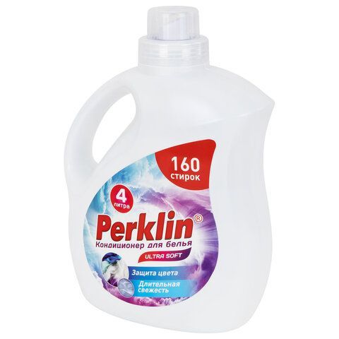 Кондиционер для белья, 160 стирок, 4 л, PERKLIN SUPER SOFT, 609781 