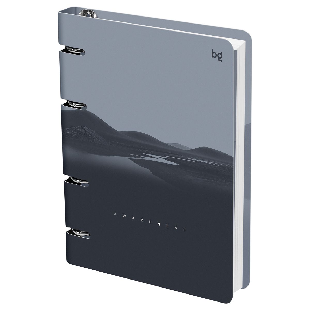 Тетрадь на кольцах А5, 120л., BG "Прикосновение тумана", картон, софт-тач ламинация, тиснение фольгой