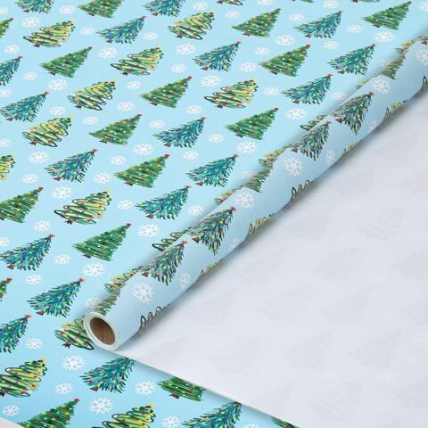 Бумага упаковочная мелованная BIG SIZE новогодняя "Волшебство", 0,7х10 м, ЗОЛОТАЯ СКАЗКА, 592197