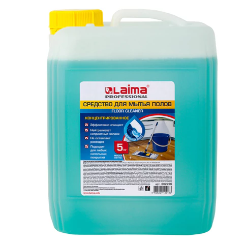 Средство для мытья пола 5 кг, LAIMA PROFESSIONAL концентрат, "Морской бриз", 602296 