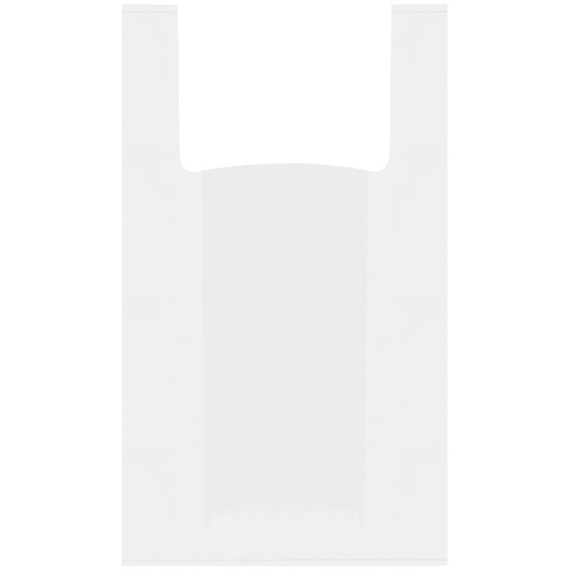 Пакет-майка OfficeClean, ПНД, 28+14*50см, 12мкм, белый
