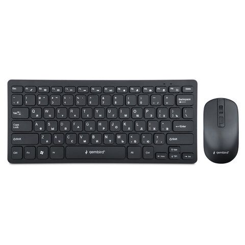 Набор беспроводной GEMBIRD KBS-9100, клавиатура 78кл, мышь 4кн, 1600 DPI, 2.4 ГГц, черный