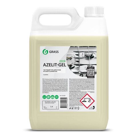 Средство для чистки плит, духовок, грилей от жира/нагара, ГЕЛЬ 5,4 кг, GRASS AZELIT-GEL, щелочное, 125239 
