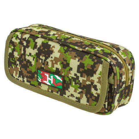 Пенал BRAUBERG для мальчиков, 1 отделение, органайзер, мягкий, "Military", зеленый, 21х5х9 см, 228990