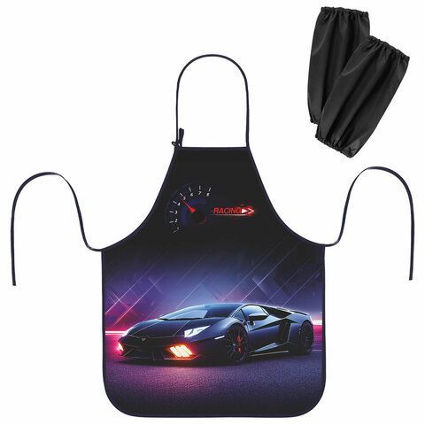 Фартук с нарукавниками для уроков труда ЮНЛАНДИЯ, регулировка по росту, 46х54 см, Street power, 273767