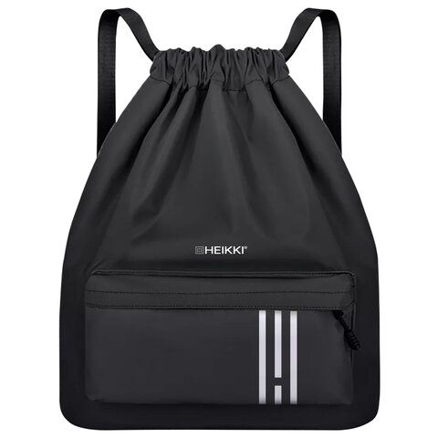 Рюкзак спортивный мешок HEIKKI CASUAL (ХЕЙКИ) с дополнительным карманом, 44х34 см, Stripe, 273458 Рюкзак спортивный мешок HEIKKI CASUAL (ХЕЙКИ) с дополнительным карманом, 44х34 см, Stripe, 273458