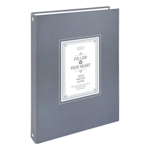 Тетрадь на кольцах БОЛЬШАЯ А4, 215х305 мм, 100 л., твердый картон, клетка, BRAUBERG, "Винтаж", 405410