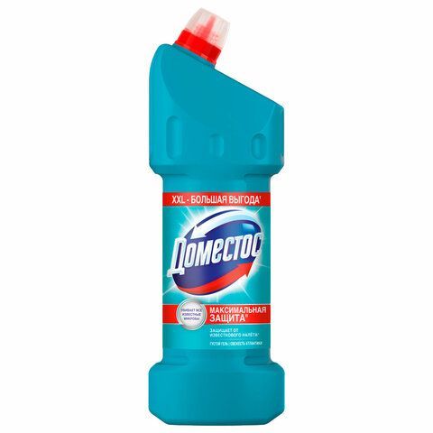 Чистящее средство 1,5 л DOMESTOS (Доместос) "Свежесть Атлантики", с отбеливающим эффектом, 67683281 