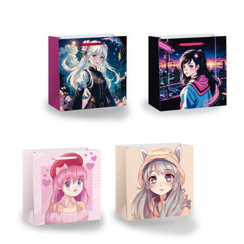 Пакет подарочный (1 штука) 30х10х30 см, "Anime", ассорти, ламинированный, ЗОЛОТАЯ СКАЗКА, 700833