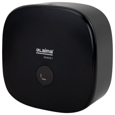Диспенсер для туалетной бумаги LAIMA PROFESSIONAL PREMIUM BLACK (Система T2), малый, черный, ABS-пластик, 609521