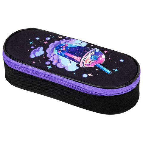 Пенал-футляр BRAUBERG, 1 отделение, органайзер, полиэстер, 22x9х5 см, Spaceshake, 273565