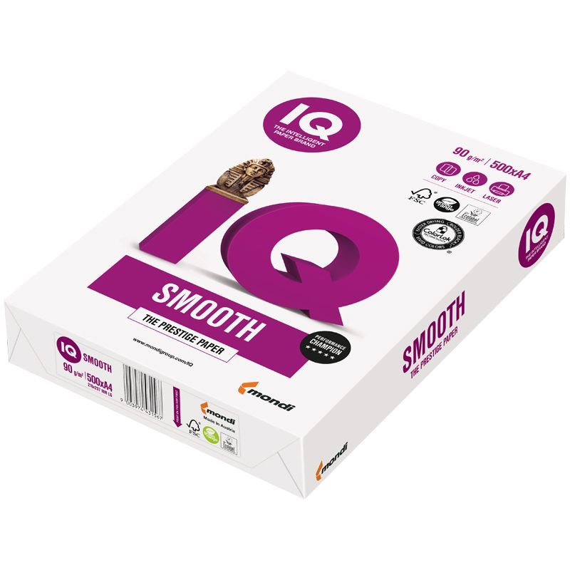 УЦЕНКА - Бумага IQ "Smooth", А4, 90г/м2, 500л., 170%