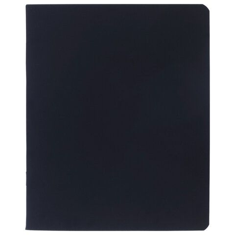 Тетрадь А5 48 л., HATBER, скоба, клетка, Soft-touch ламинация, SoloMatte "Черный бархат", 092723, 48Т5лВ1