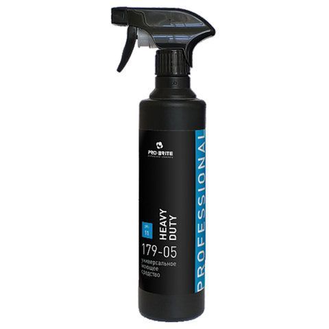 Средство моющее универсальное 500 мл, PRO-BRITE HEAVY DUTY, щелочное, низкопенное, распылитель, 179-05 