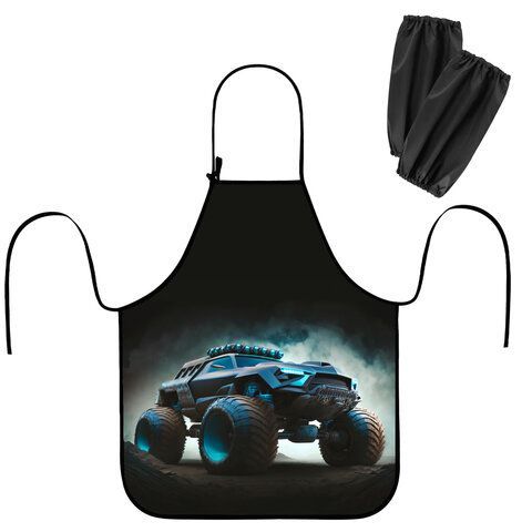 Фартук с нарукавниками для уроков труда ЮНЛАНДИЯ, регулировка по росту, 46х54 см, Space driver, 273634