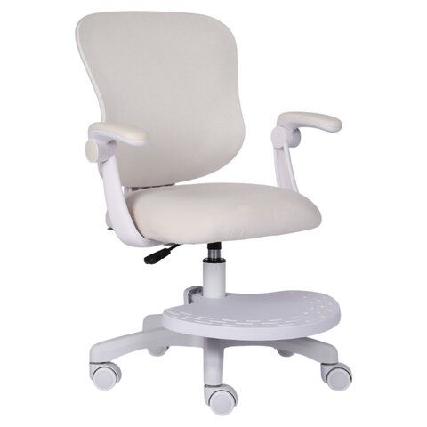 Кресло детское с подставкой для ног BRABIX "Sky MG-206", велюр, бежевое, 533156