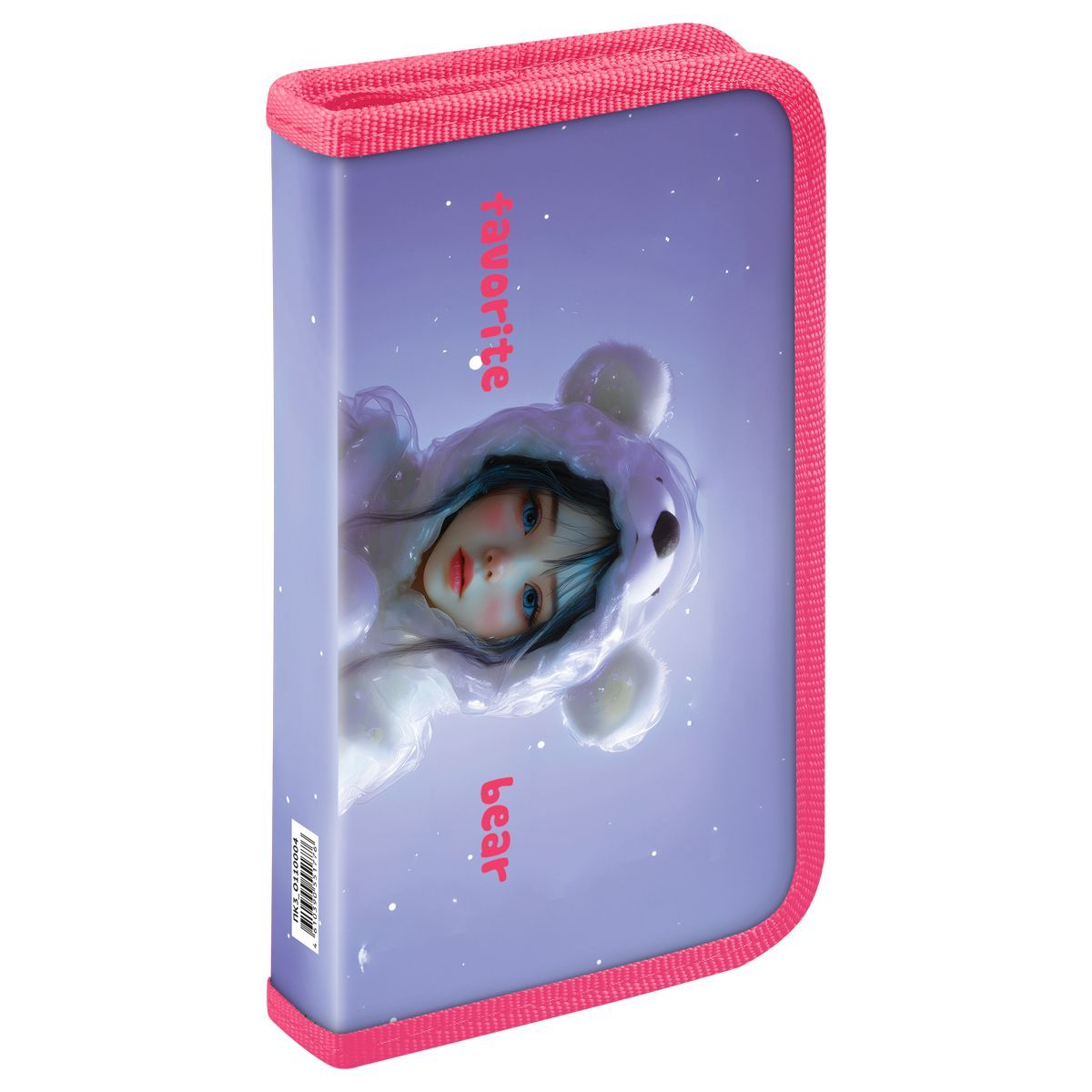 Пенал 1 отделение, 190*110 ArtSpace "Hood with a bear", ламинированный картон