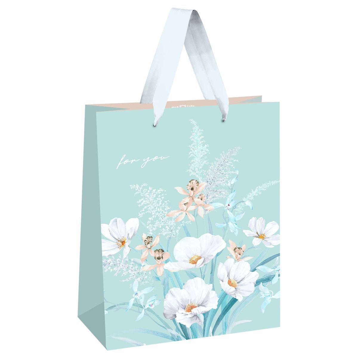 Пакет подарочный 11*14*6,5см MESHU "Bouquets", матовая ламинация