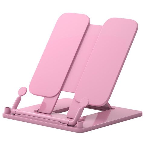 Подставка для книг и учебников ERICH KRAUSE "Pastel", пластиковая, розовая, 53532