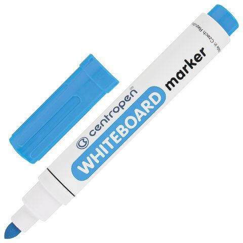 картинка Маркер стираемый для белой доски ГОЛУБОЙ CENTROPEN "Dry-Wipe", круглый наконечник, 2,5 мм, 8559, 5 8559 0167 от магазина