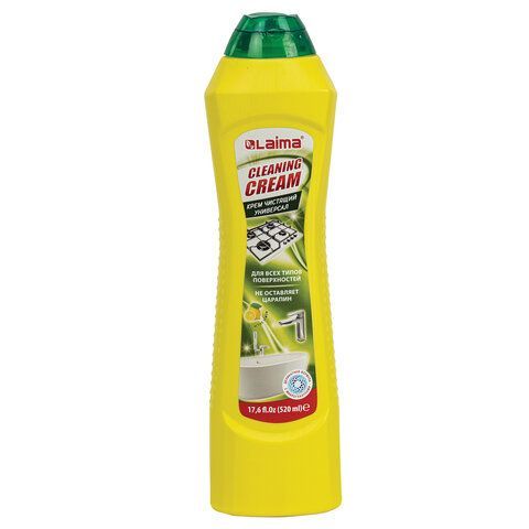 Чистящее средство универсальное крем 520мл LAIMA "Лимон", 608660 