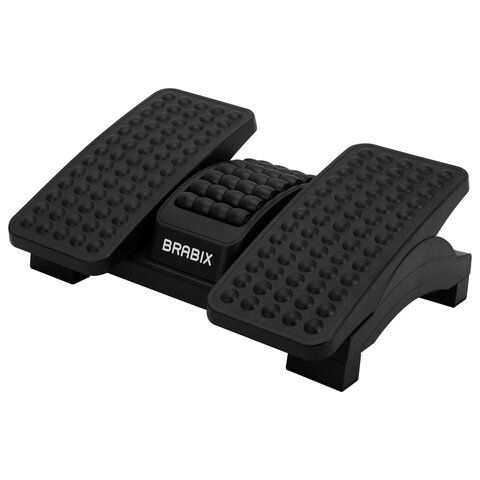 Подставка для ног BRABIX "Ultra 5" 43х32 см, массажер, регулировка угла наклона, 2 платформы, 533040