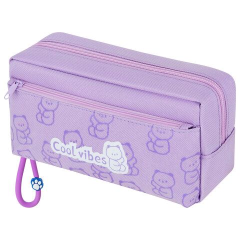 Пенал ЮНЛАНДИЯ ЮНИОР, 2 отделения, Cool vibes, 21х9х8 см, 273821