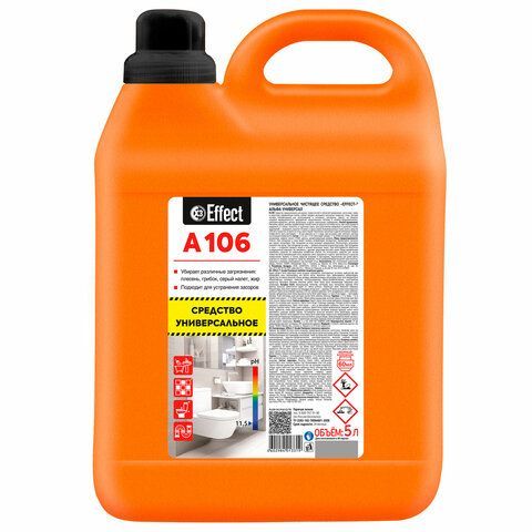 Чистящее средство универсальное для твердых поверхностей щелочное 5 л, EFFECT "Alfa 106", 26008 