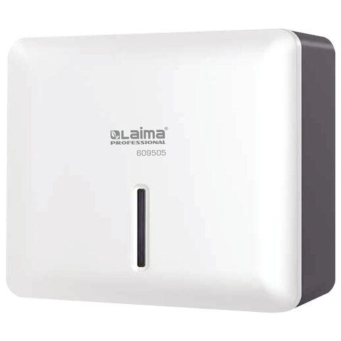 Диспенсер для полотенец LAIMA PROFESSIONAL SUPER (Система H2), Z-сложения, ABS-пластик, белый, 609505