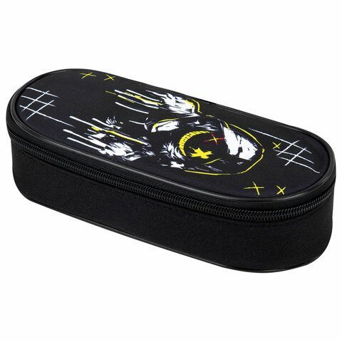 Пенал-футляр BRAUBERG, 1 отделение, органайзер, полиэстер, 22x9х5 см, Watch out, 273567