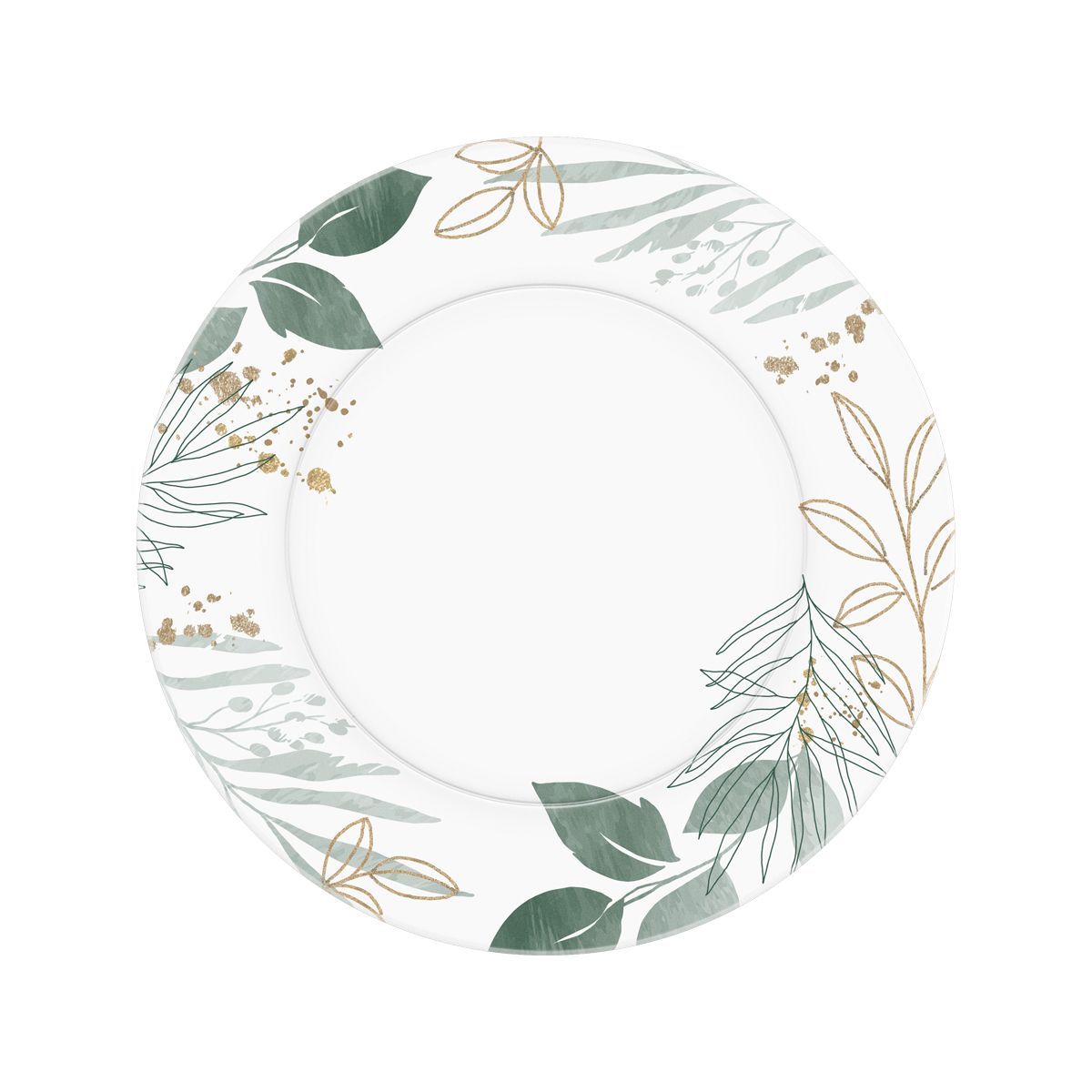 Тарелки бумажные MESHU "Floral", 18см, 6шт.